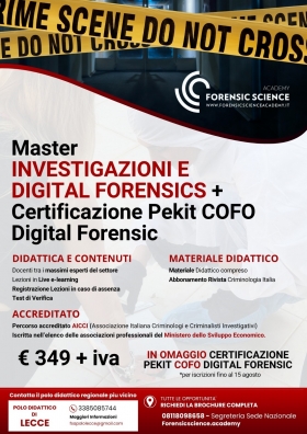 Programmazione attività - Forensics Group